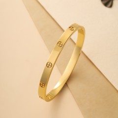 6mm Unisex Stainless Steel Bracelet  Luxuryable Hollow Designs Wedding Party Gifts Cross Nail  Buckle Bangle