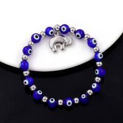 Fashion Natural Gemstone Eyes Pearl Beaded Bracelet Elephant Heart Starfish Charm Pendant Bracelet Jewelry Gift Wholesale