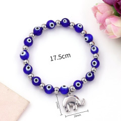 Fashion Natural Gemstone Eyes Pearl Beaded Bracelet Elephant Heart Starfish Charm Pendant Bracelet Jewelry Gift Wholesale