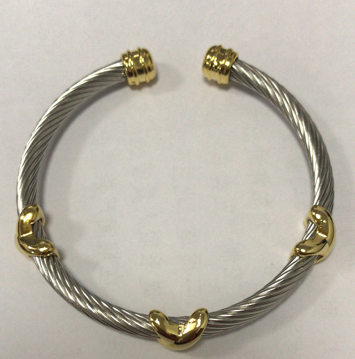X Shape Jewelry Bracelet Bangle Open Adjustable Stainless Steel Bangle Bracelet