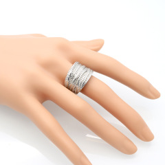 Fashion Female Stainless Steel Jewelry Multilayer Wedding Rings