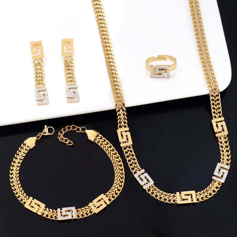 Fashion High End Zirconia Jewelry Sets Wholesale Luxury Waterproof Bridal Jewelry Sets for Wedding