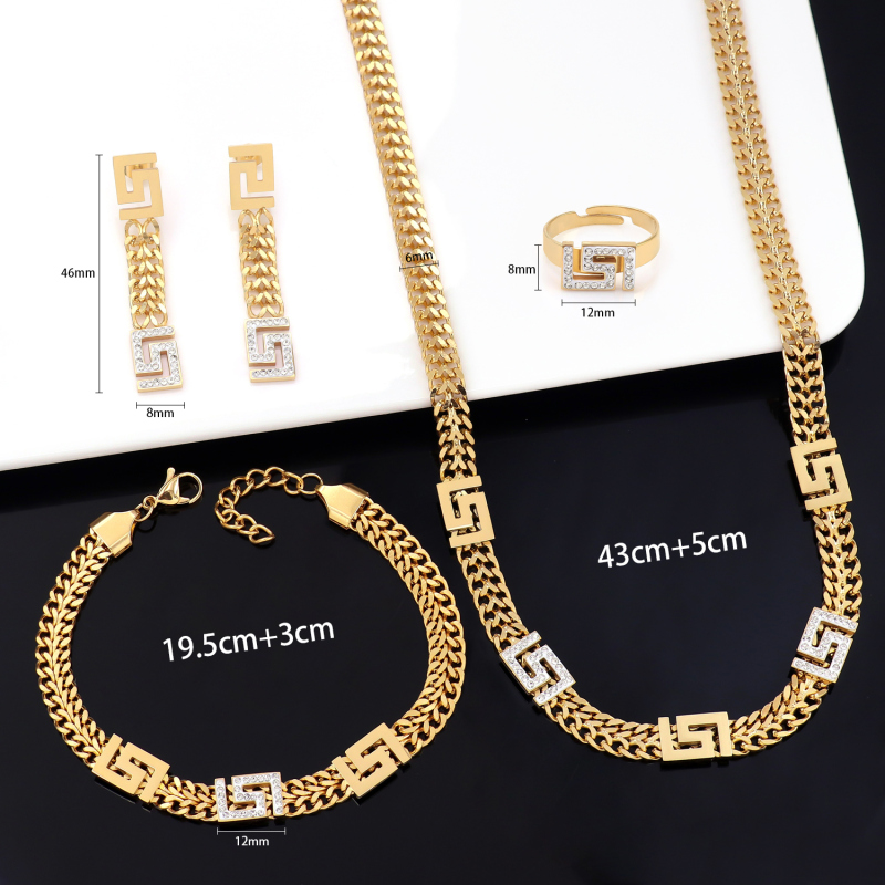 Fashion High End Zirconia Jewelry Sets Wholesale Luxury Waterproof Bridal Jewelry Sets for Wedding