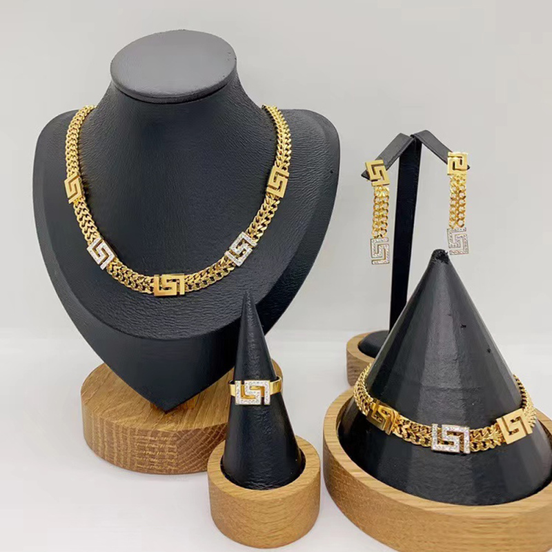 Fashion High End Zirconia Jewelry Sets Wholesale Luxury Waterproof Bridal Jewelry Sets for Wedding
