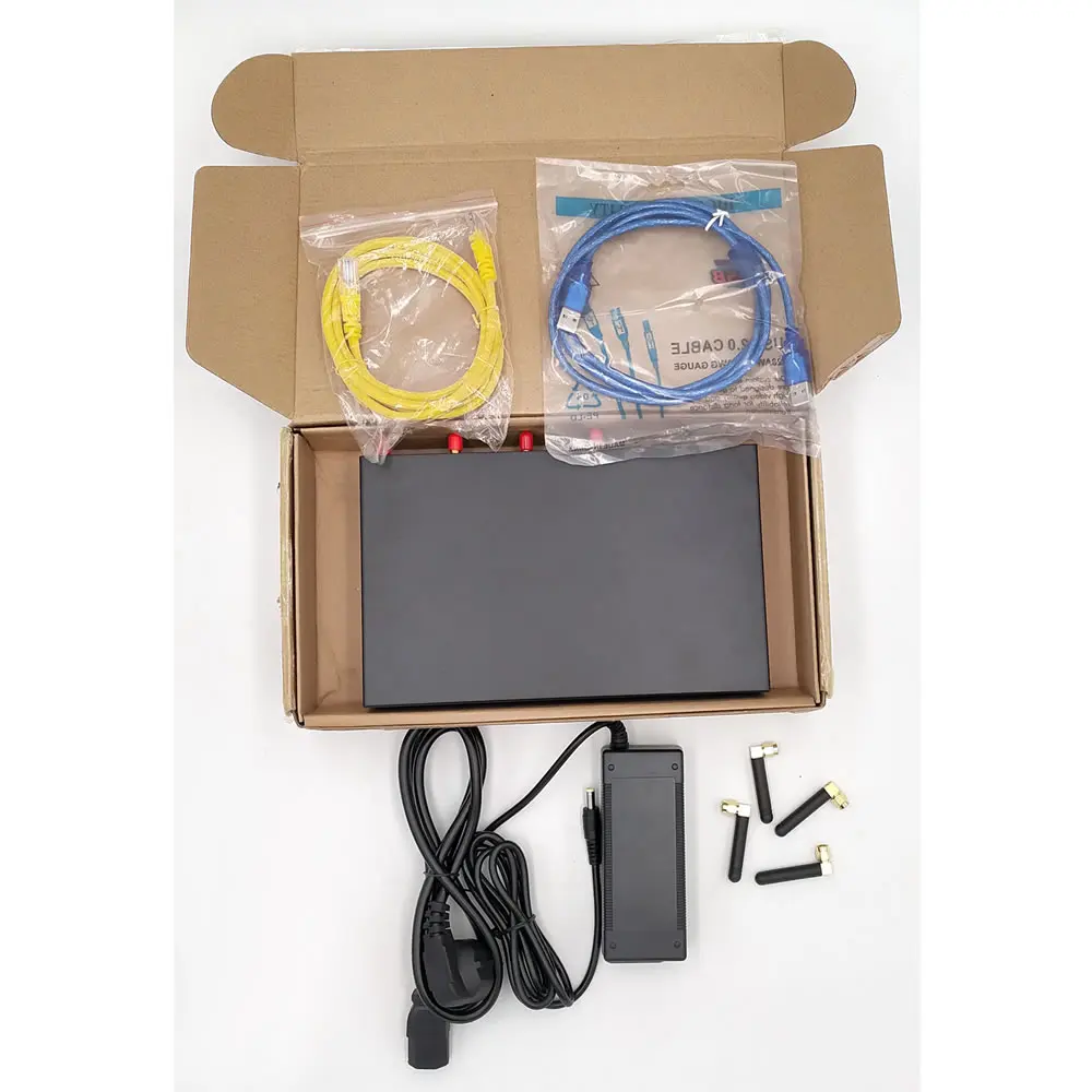 YX 4 Port 4Sim VoIP Gateway Product Packaging Diagram