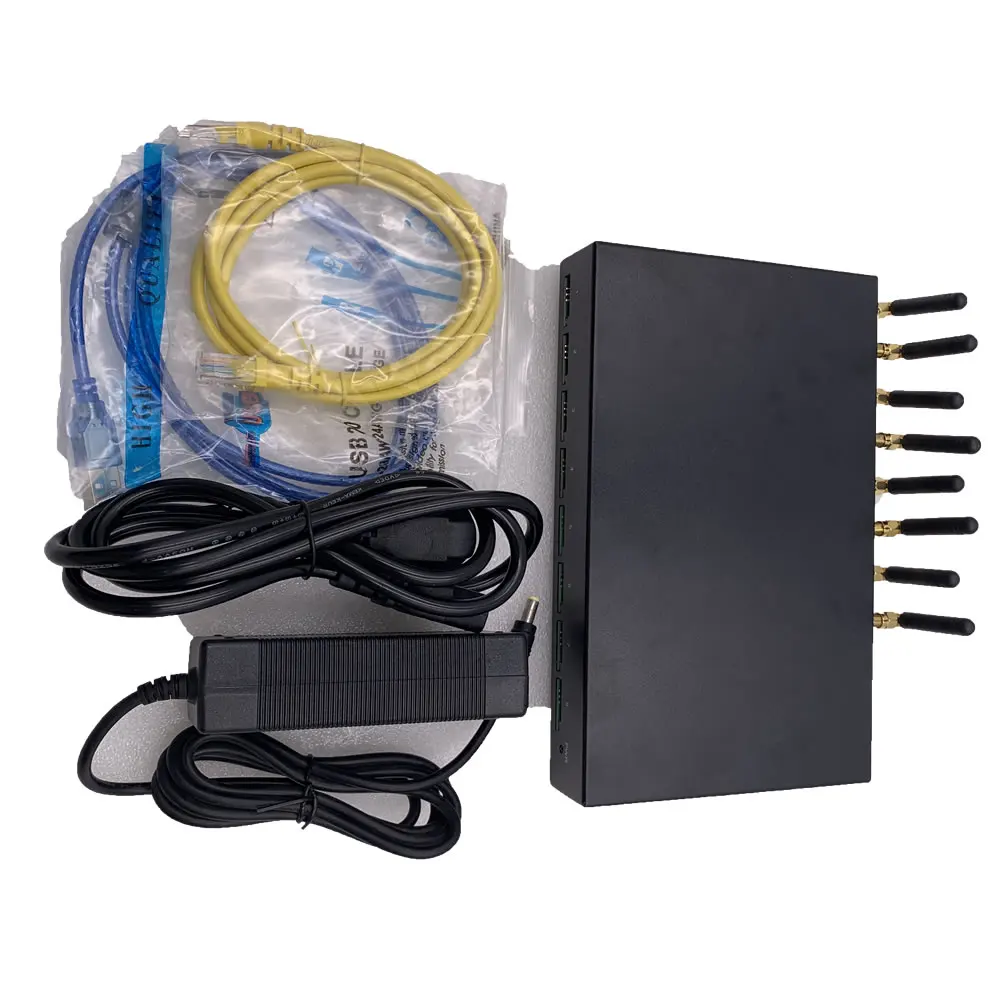 2G GSM 8 SIP Voice Wireless Modem, Support SMPP Http API Data Analysis And SMS Notification System Gateway