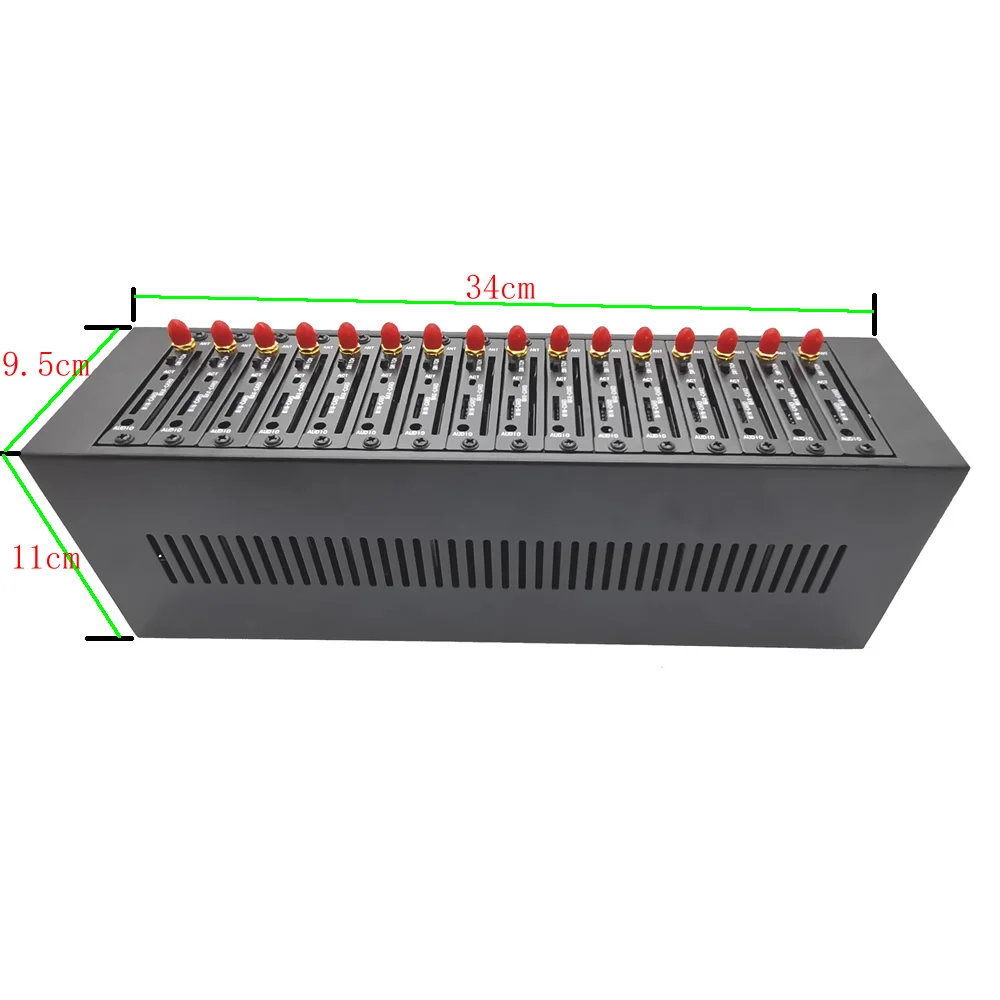YX 2G M26 GSM 16 Ports Fast Speed Modem Free software SMS Caster Deliverer IMEI Change UART USSD AT Command System Router