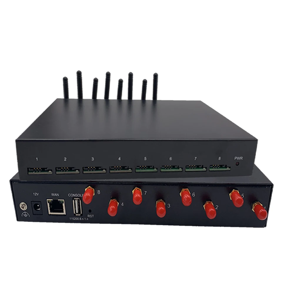 2G GSM 8 SIP Voice Wireless Modem, Support SMPP Http API Data Analysis And SMS Notification System Gateway