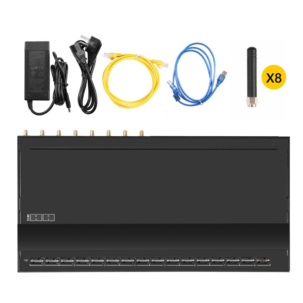 YX VOIP Gateway 8 channels 32 SIM slots bulk sms and voice
