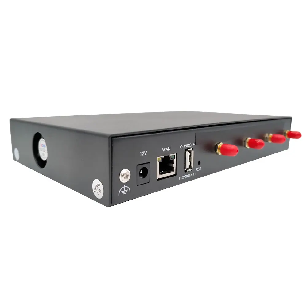 4G 4 Ports MoIP Gateway 4 SIM GSM Gateway Sim Box Support SMS/ MMS