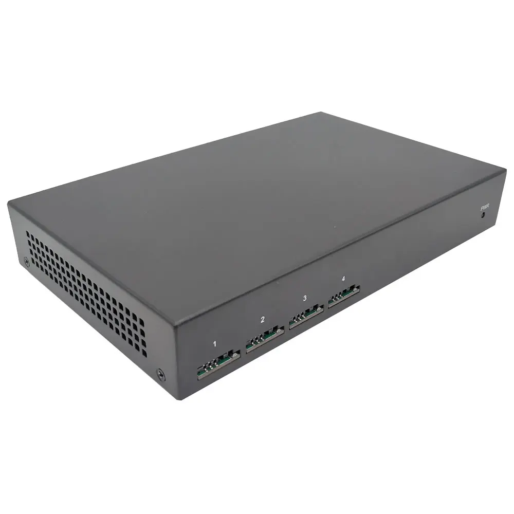 4G 4 Ports MoIP Gateway 4 SIM GSM Gateway Sim Box Support SMS/ MMS