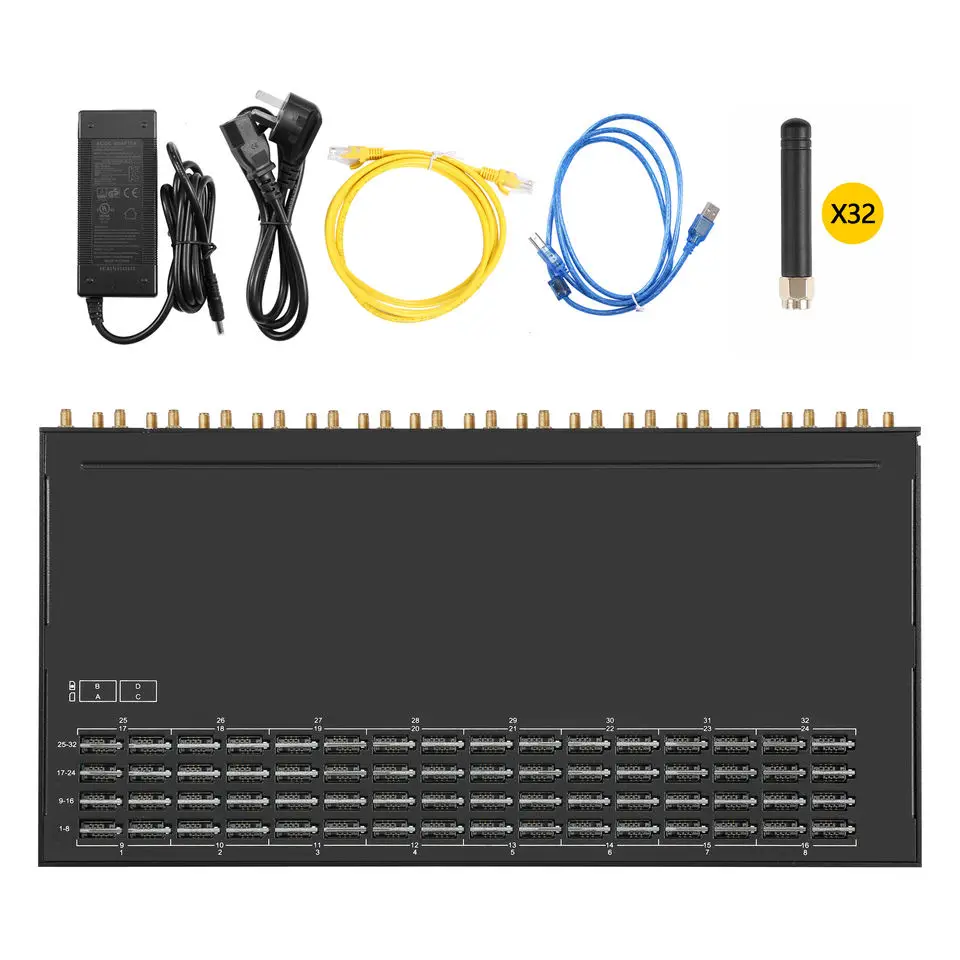 2G 32 Port MoIP Gateway 32 SIM GSM Gateway Sim Box Support SMS/ MMS