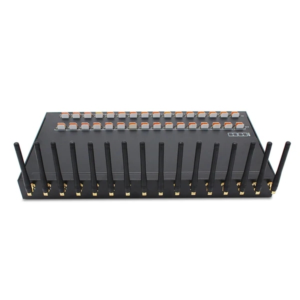 2G GSM 16 SIP Voice 64 SIM Wireless Modem, Support SMPP Http API Data Analysis And SMS Notification System Gateway