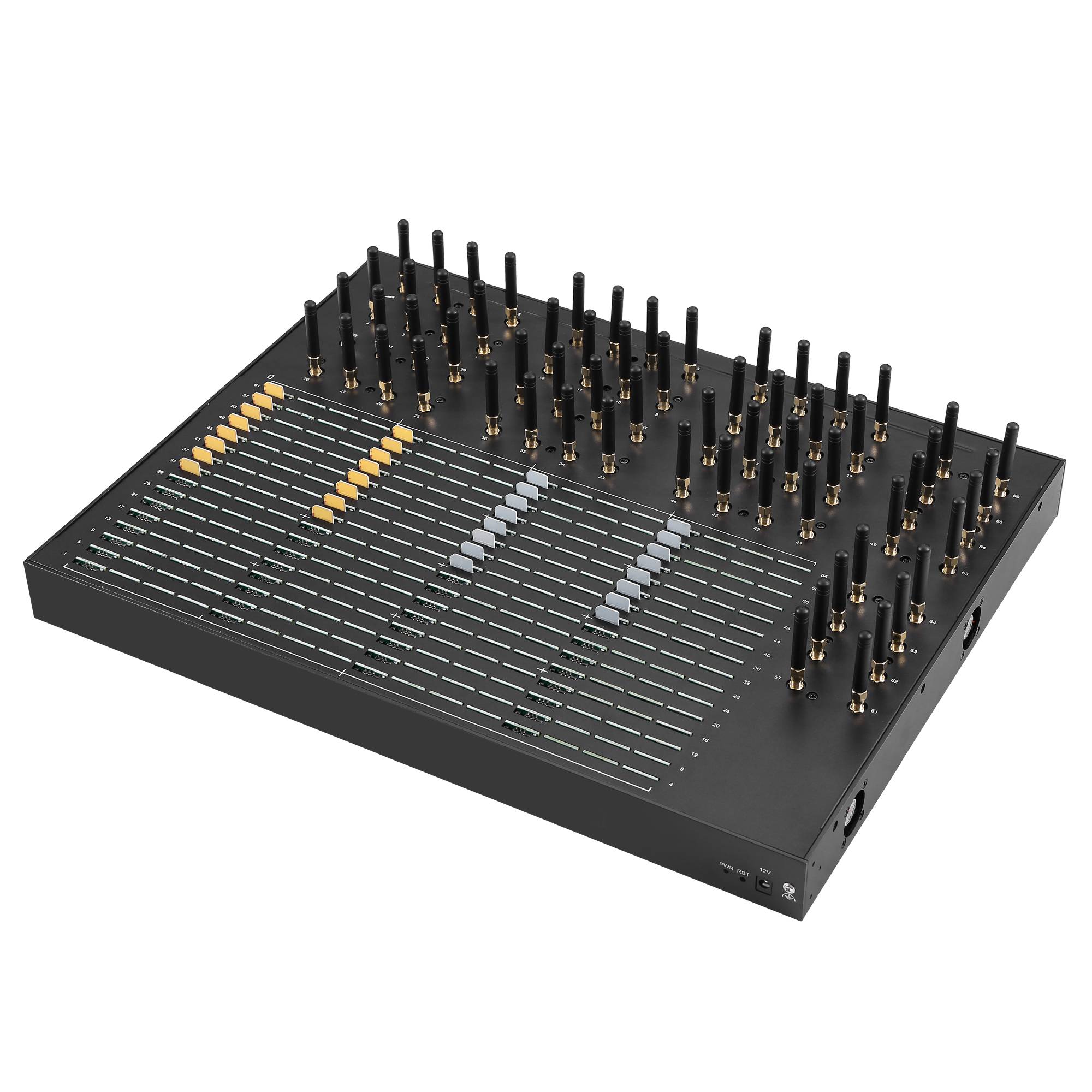 Yxcall 4G 64 Ports MoIP Gateway 64 SIM GSM Modem Sim Box Support SMS MMS