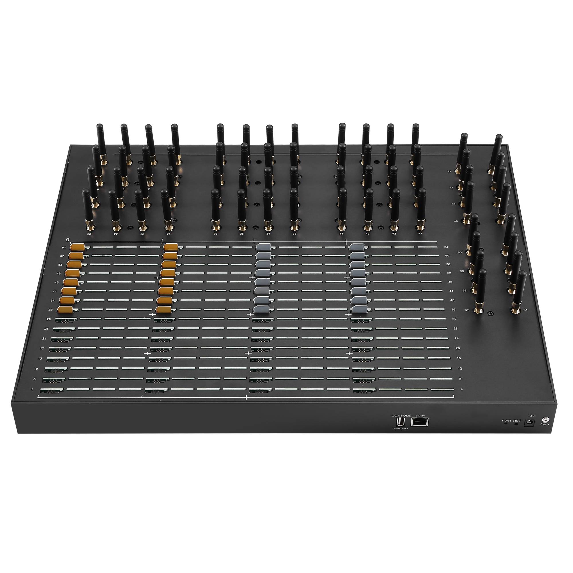 YXCALL 2G 64 Ports GSM Gateway 64 SIM MoIP Gateway Support SMS MMS IMEI USSD