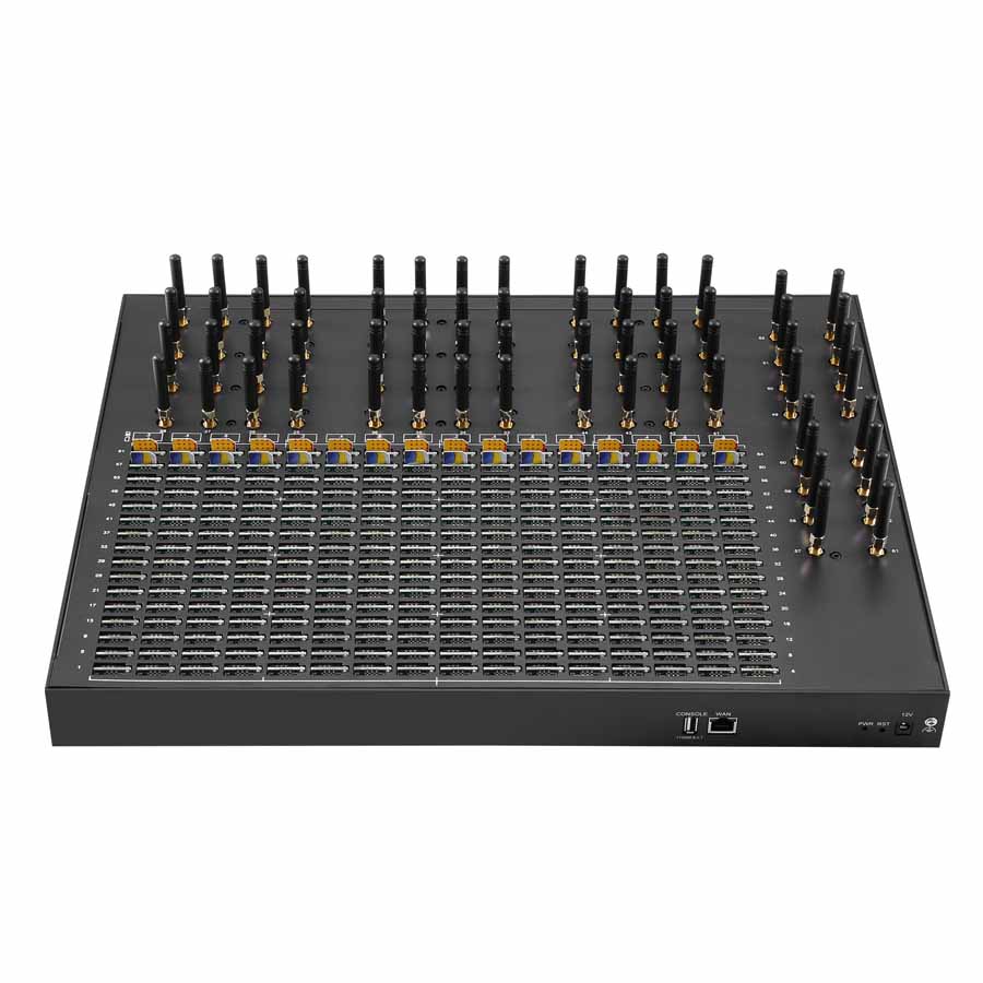 YX 4G 64 Port MoIP Gateway 512 SIM GSM Modem Sim Box Support SMS MMS
