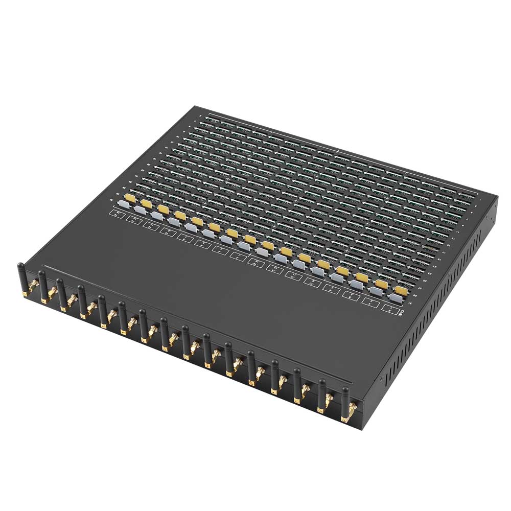YX 2G GSM 16 Port 512 SIM Goip Gateway Support SMS Voice USSD AT Command