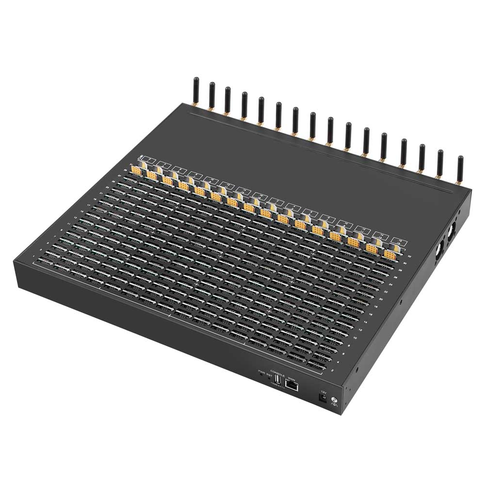 YX GoIP 4G LTE 16 Ports 512 SIM VoIP Voice Gateway for Call and SMS