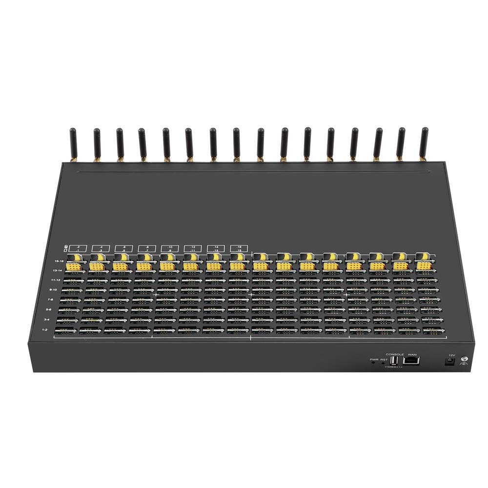 2G GSM 16 SIP Voice 256 SIM VOIP Modem SMPP Http API Data Analysis And SMS Notification System Gateway