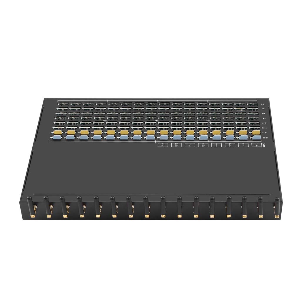2G 16 Port MoIP Gateway 256 SIM GSM Gateway Sim Box Support SMS/ MMS