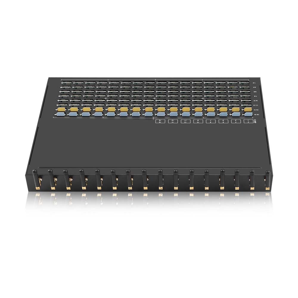 2G GSM 16 SIP Voice 256 SIM VOIP Modem SMPP Http API Data Analysis And SMS Notification System Gateway