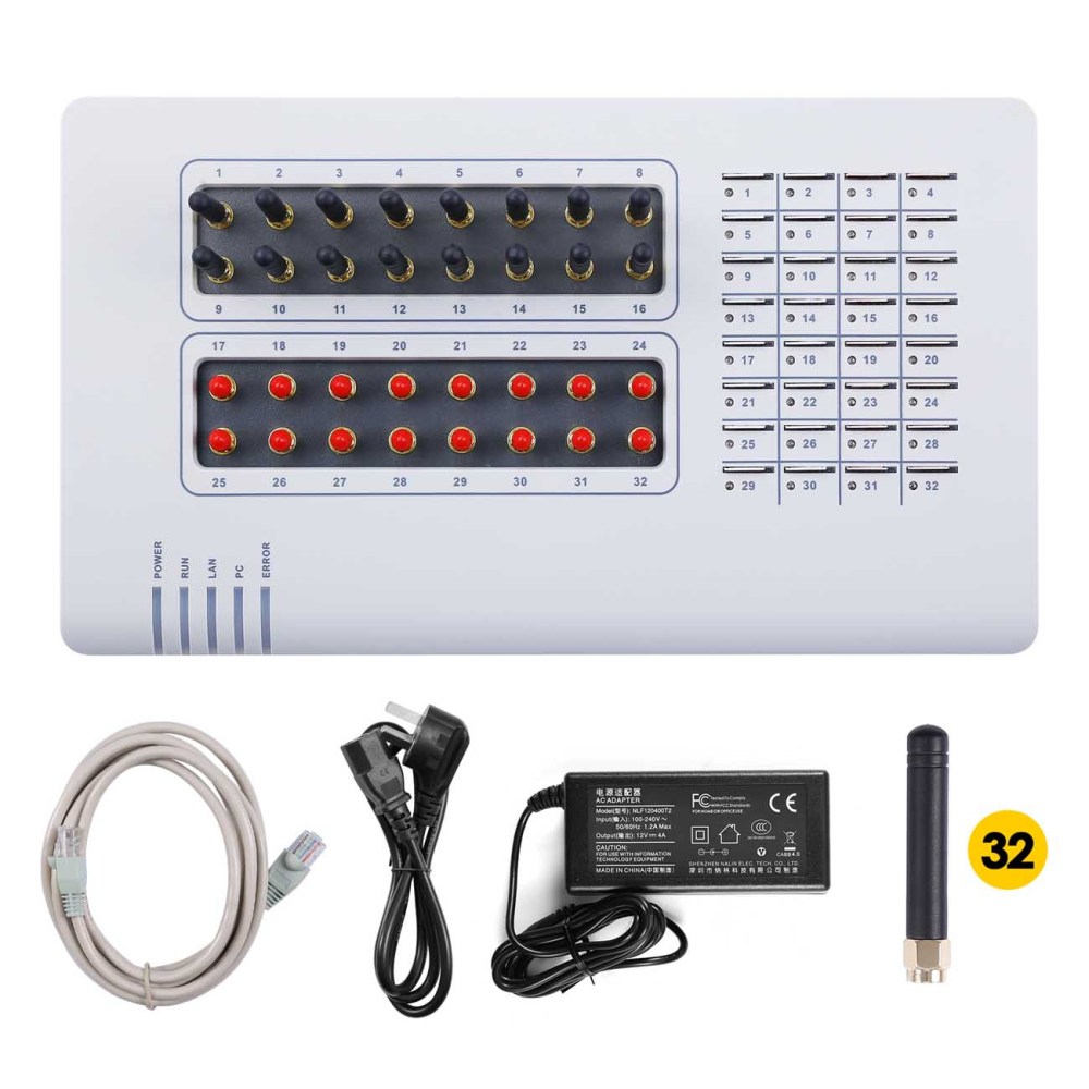 DBL GOIP GSM Gateway 32 Ports SIM Voice & Bulk SMS Device Support IMEI Change SIP & H.323 VPN PPTP For IP PBX / Asterisk