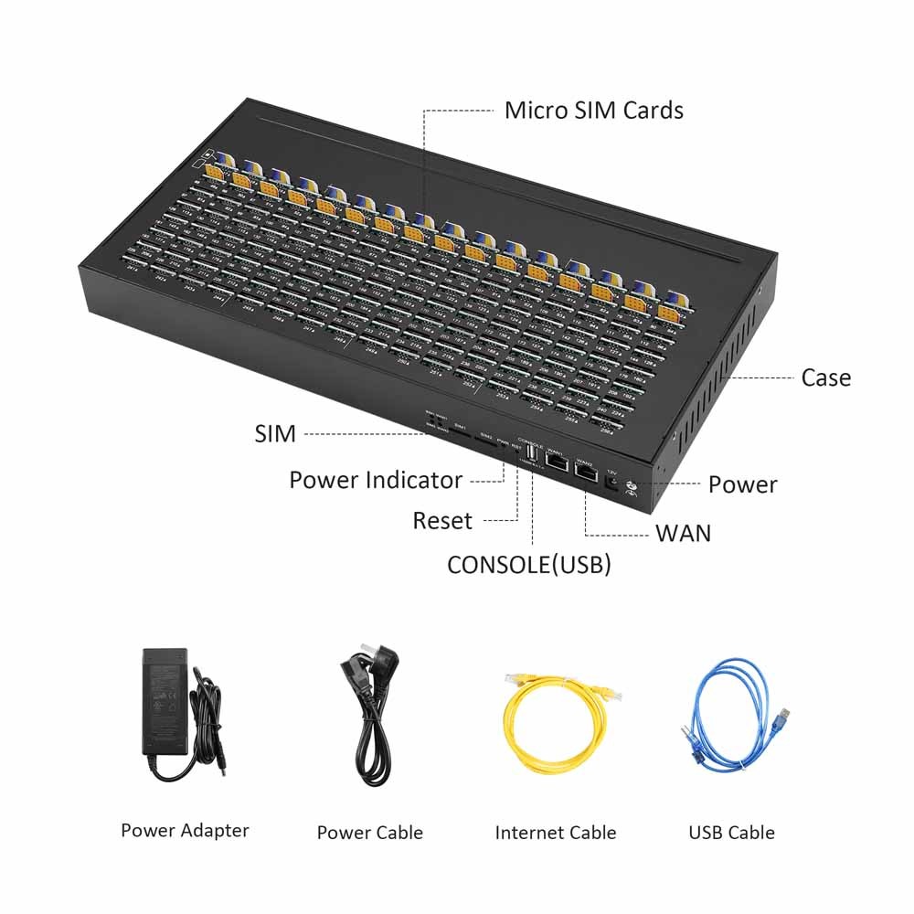 YX 256 Slots SimBank & VoIP Gateway SIMPOOL Efficiently Handle Multiple Gateway SIM Cards