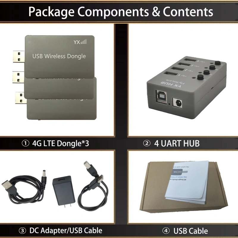 YX 4G LTE 3 Ports Set USB Dongle Bulk send SMS Modem High speed Internet access