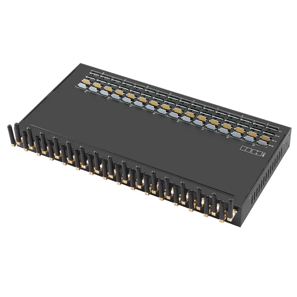 YX GOIP 4G LTE 32 Ports 32 Slots GSM VoIP Voice Gateway for Call and SMS and 256 eSIM