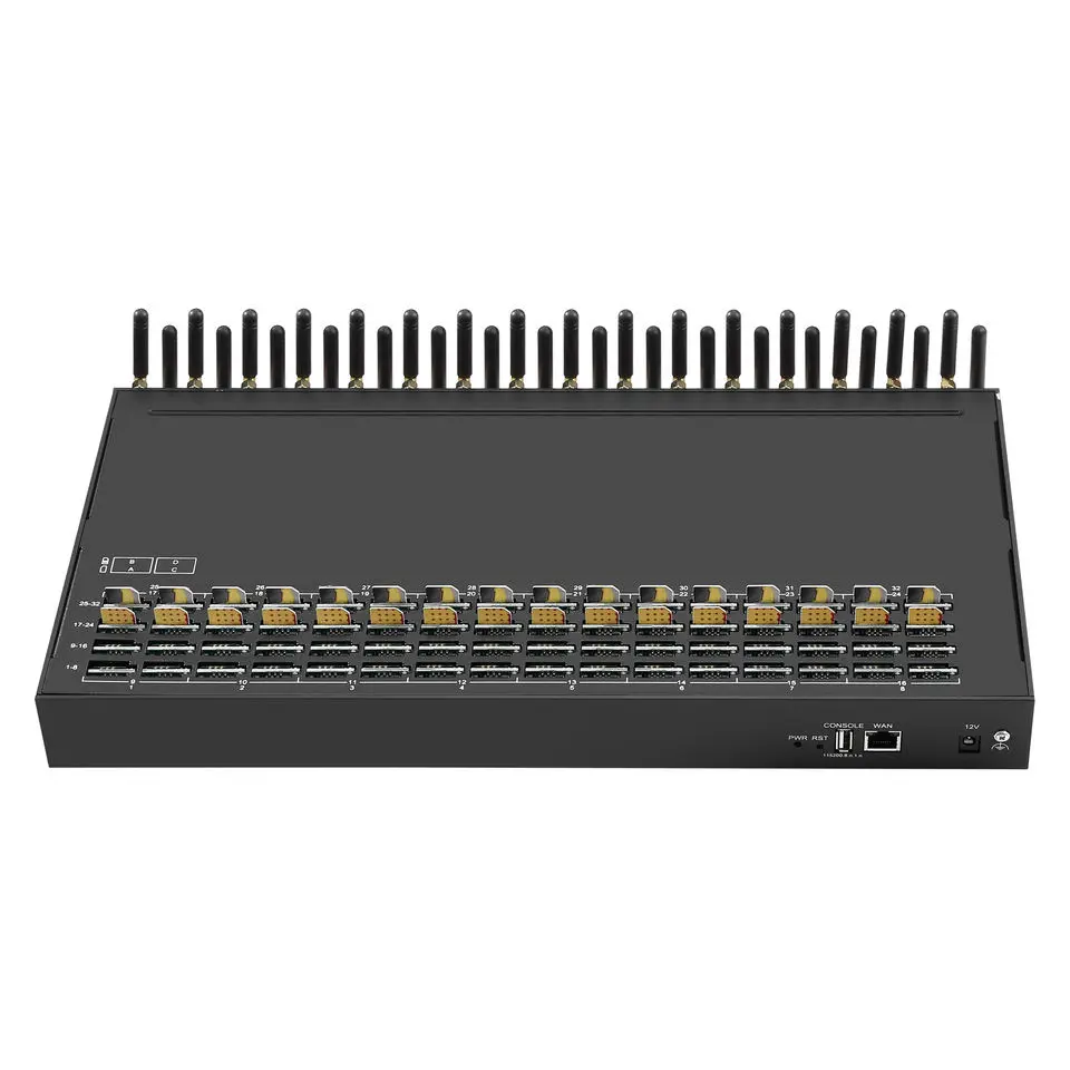 YX 4G LTE 32 Port 32 SIM MoIP Gateway Support SMS MMS USSD 256 eSIM AT Command