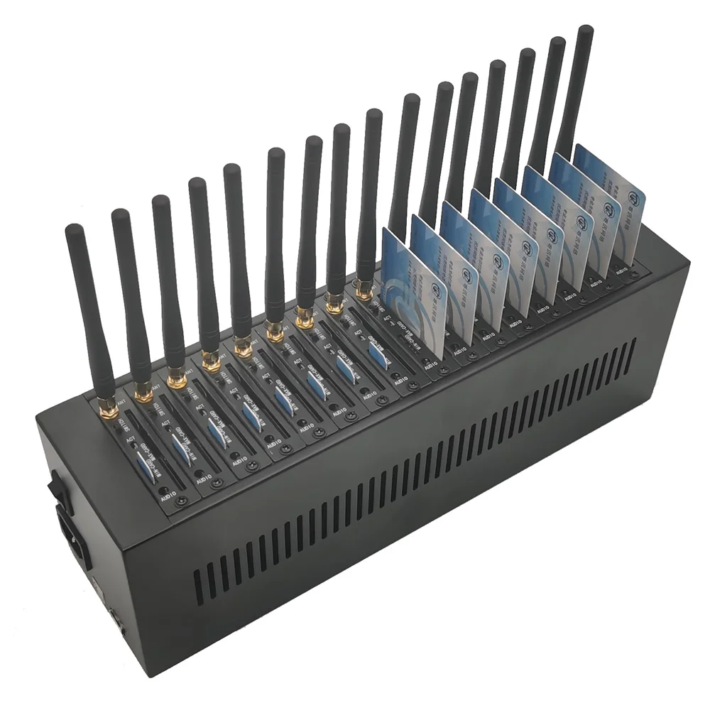 YX 2G 16 Ports GSM Bulk Send SMS Modem IMEI Change Multiple SIM Support Free Software SMS Caster