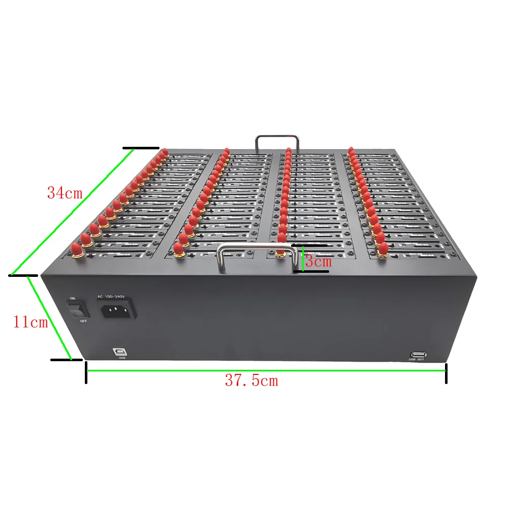YX 64 ports Bulk Send SMS 2G GSM Modem Pool IMEI Change AT Command