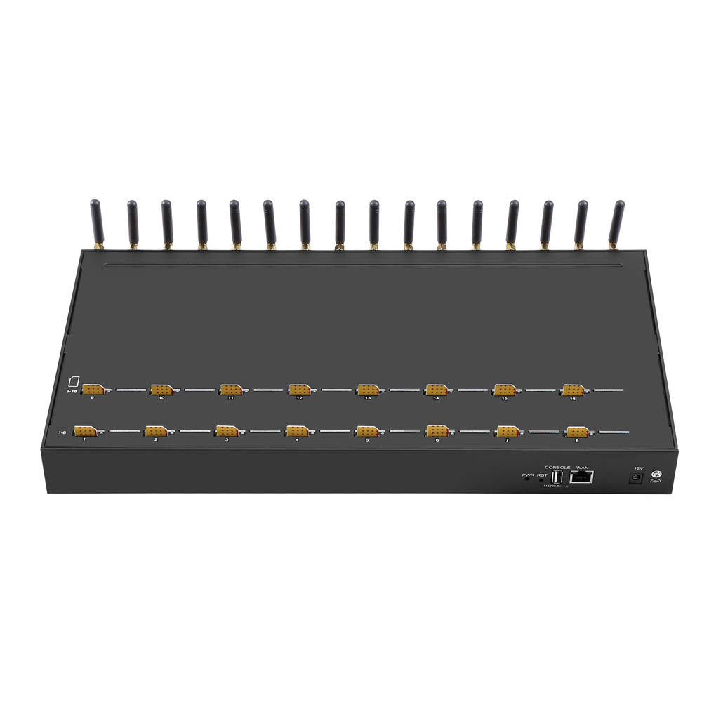 YX 4G LTE 16 Ports 16 SIM GoIP & VoIP Voice Gateway for 128 eSIM and Call and SMS