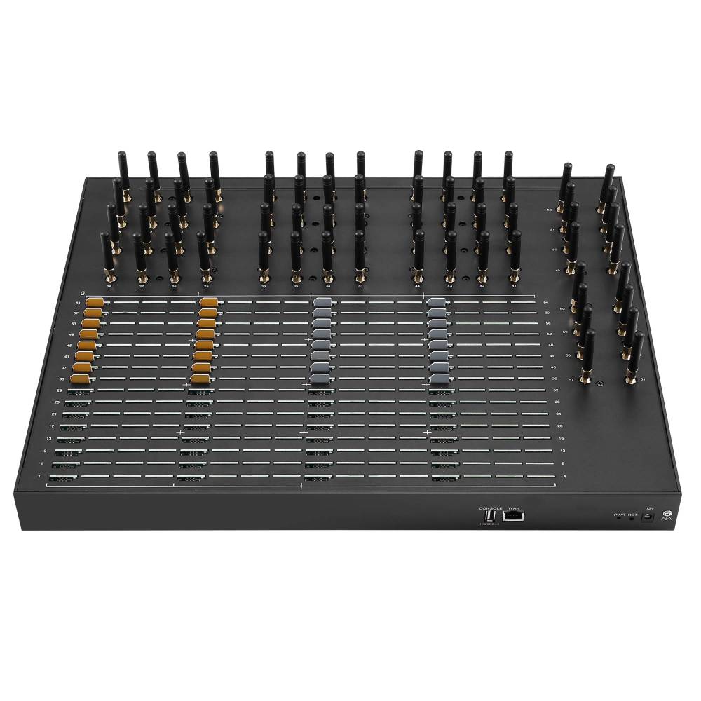 YX 4G LTE MOIP & SMS Gateway 16/32/64 ports for 128/256/512 eSIM and Bulk send SMS