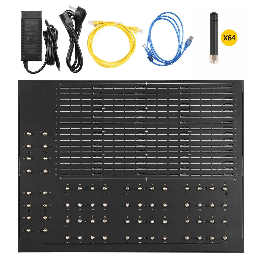 YX 2G/4G MoIP 64 Port SMS Gateway High Capacity SIM Bank SMPP/HTTP API 64/256/512 SIM Slots