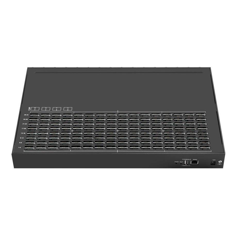 YX 32 Ports 2G/4G LTE VoIP GSM Gateway for 32/128/256/512 Sim Support Bulk SMS and Voice Call GOIP Gateway