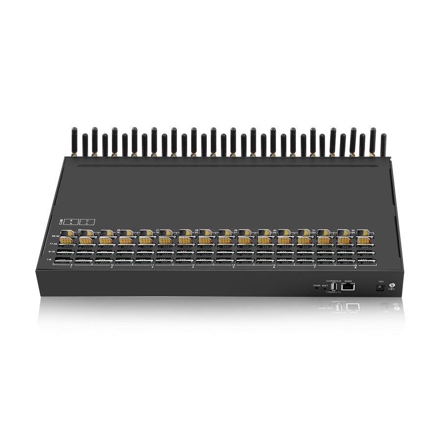 YX 32 Ports 2G/4G LTE VoIP GSM Gateway for 32/128/256/512 Sim Support Bulk SMS and Voice Call GOIP Gateway