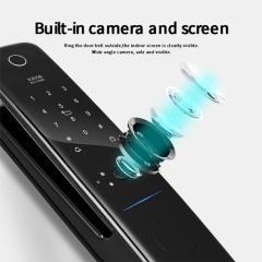 D5 Tuya smart phone app digital door lock with camera and doorbell
