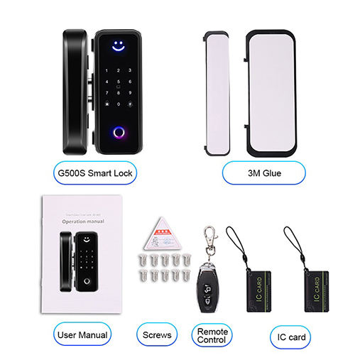 G600S TTlock App Fingerprint Glass Door Lock