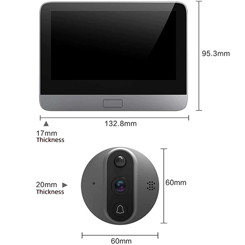 VD-T30S Tuya wifi HD 1080P doorbell with lcd screen