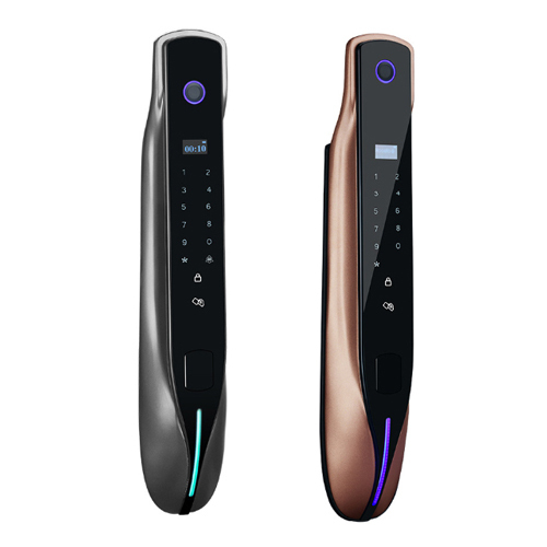 D6 Tuya smart phone app digital door lock with camera and doorbell