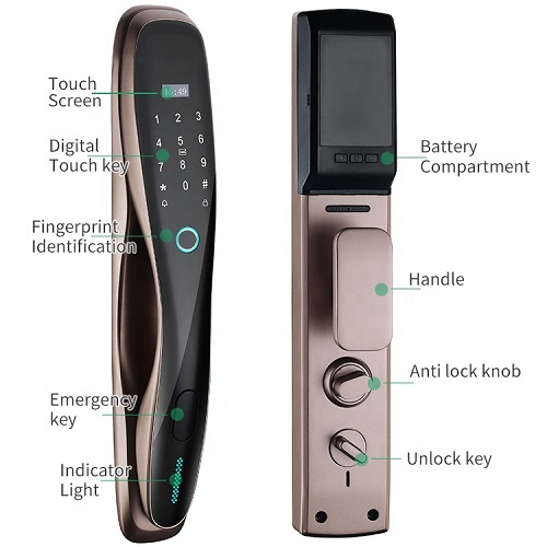 D4 Tuya smart phone app digital door lock without doorbell