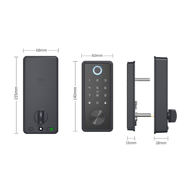 Fingerprint Padlock with APP control Anti-lost Gun Lock Smart Door Lock