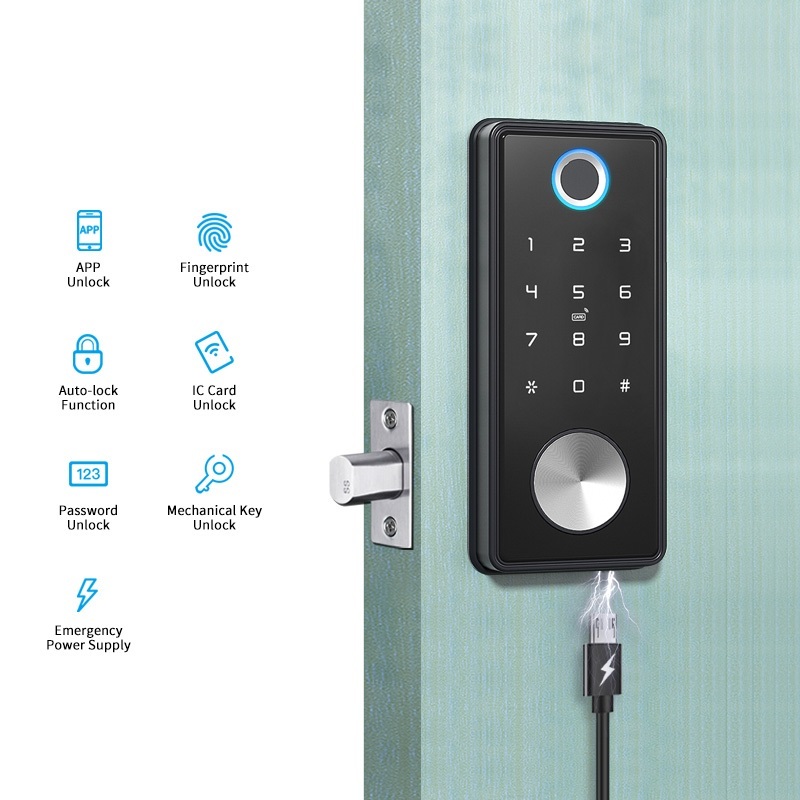 Fingerprint Padlock with APP control Anti-lost Gun Lock Smart Door Lock