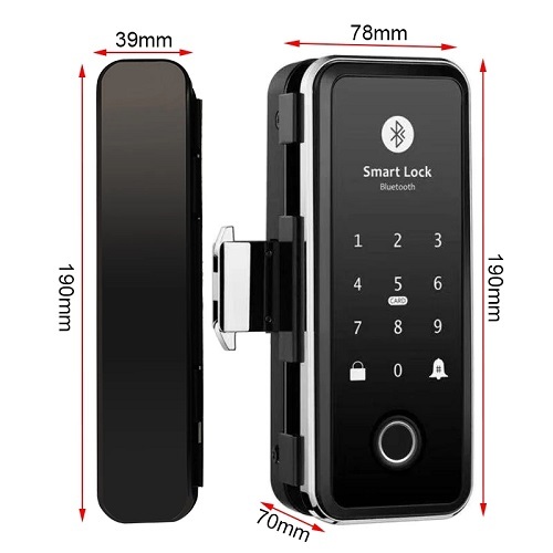 Finger Print Sliding Door Locks Digital For Wooden Doors Aluminium Fingerprint Smart Sliding Door Lock Forr Home