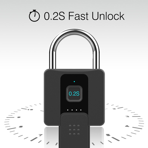 Electronic Biometric Finger Print Smart Security Padlocks Fingerprint Padlock for Door Luggage Safety