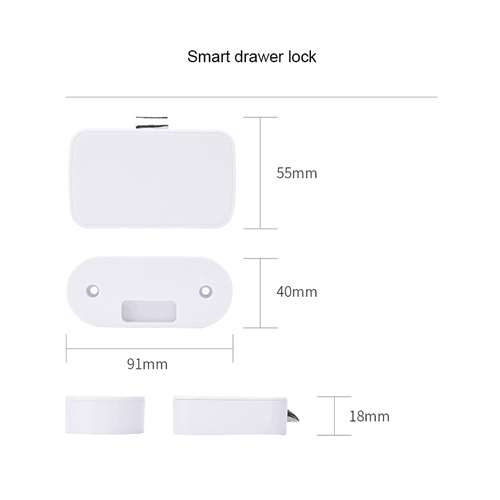 Tuya app smart cabinet lock hidden drawer safety kids baby cabinet lock