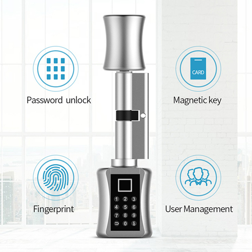 High Security Zinc Alloy Electronic Intelligent Main Gate Fingerprint Digital Handle Smart Door Lock