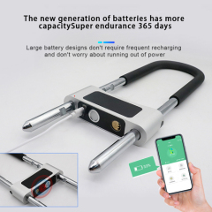 High Security U Shape Biometric Fingerprint Office Door Lock Finger Print Bike Lock