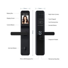 FL-H11C Smart App Fingerprint Semi-automatic Door Lock with LCD Display